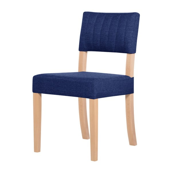 Modrá židle s hnědými nohami Ted Lapidus Maison Néroli
