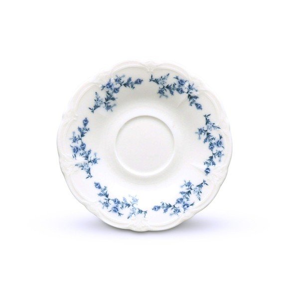 Bílý/modrý porcelánový podšálek ø 12 cm Retro – BonBistro