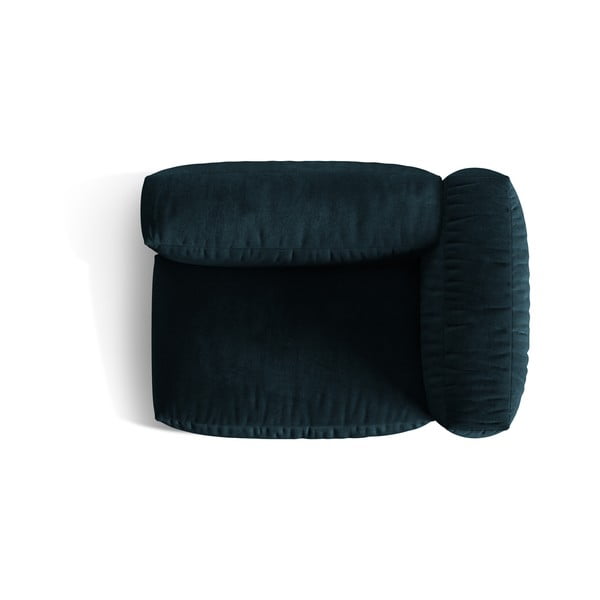 Tmavě modrý sametový modul pohovky (pravý roh) Martina – Micadoni -image-3