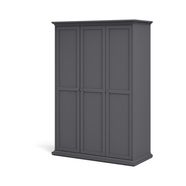 Šedá šatní skříň 139x201 cm Paris – Tvilum-image-2