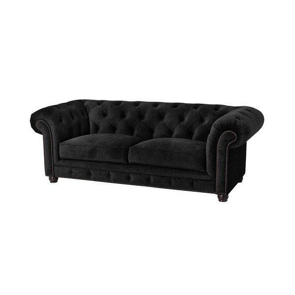 Černá pohovka Max Winzer Orleans Velvet, 216 cm-image-1