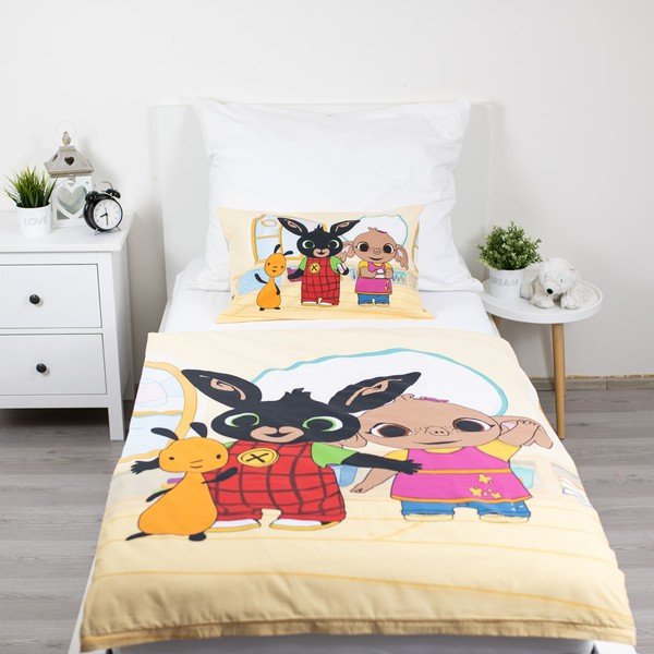 Bavlněné dětské povlečení do postýlky 100x135 cm Králíček Bing Playroom – Jerry Fabrics-image-1