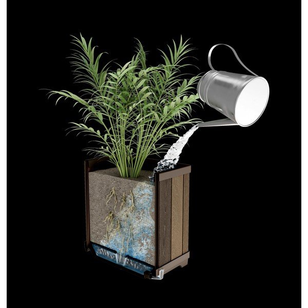 Plastový samozavlažovací květináč Deco Rectangle – Keter-image-1