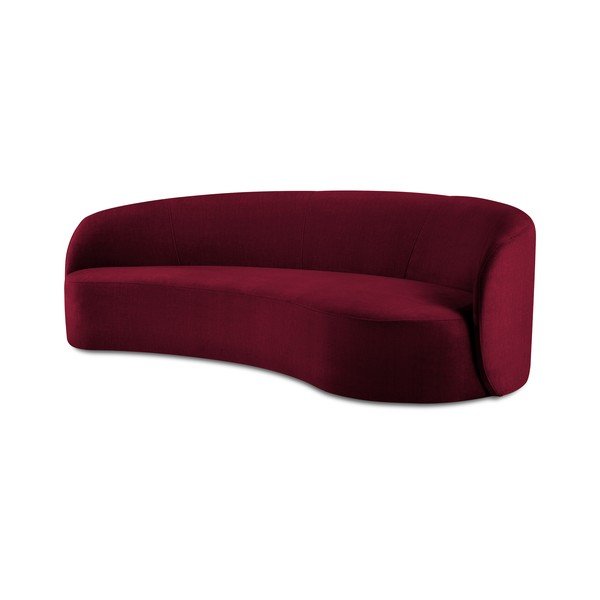 Bordová sametová asymetrická pohovka Mazzini Sofas Debbie, pravá-image-2