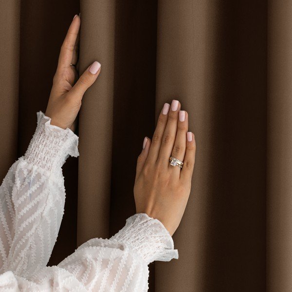 Hnědý dimout závěs 140x250 cm Carli Tie – Restilo-image-2