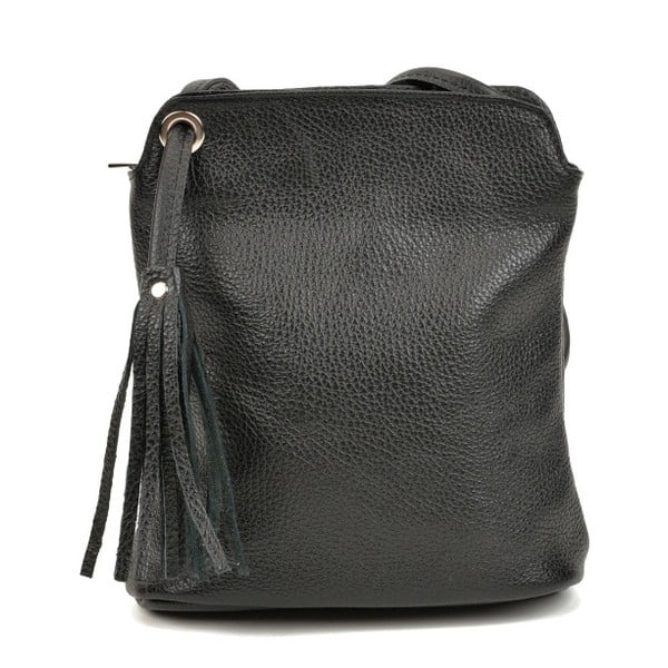 Černý dámský kožený batoh Carla Ferreri Harro