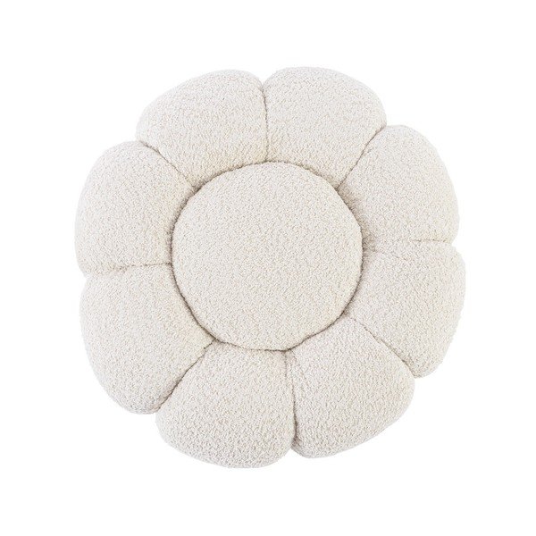 Krémová podnožka z textilie bouclé Florel – Bizzotto-image-2
