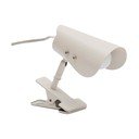 Světle šedá kovová stolní lampa s klipem (výška 16 cm) Jula – Kave Home