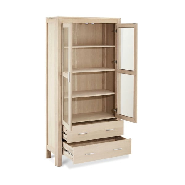 Vitrína v dekoru dubu v přírodní barvě 100x190 cm Paris – Furnhouse-image-2