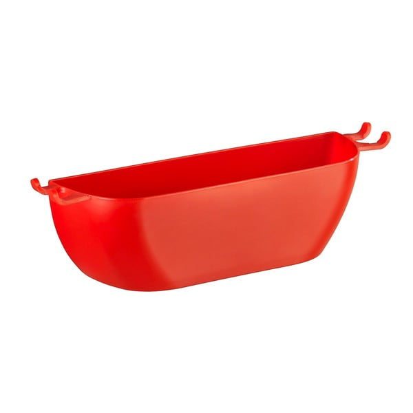 Červený nástěnný košík Wenko Turbo-Loc Brasil