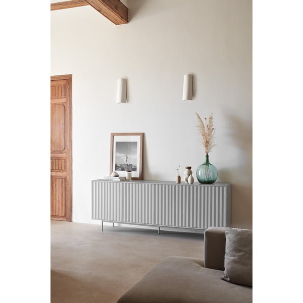 Šedá nízká komoda 211x80 cm Sierra – Teulat-image-1