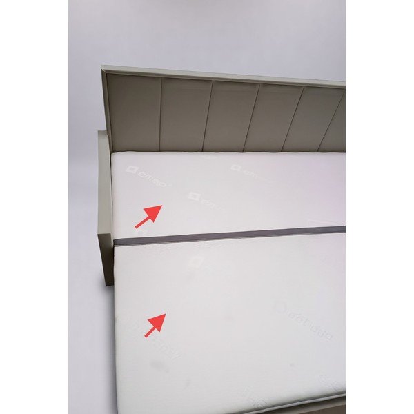 Šedá žinylková rozkládací/s úložným prostorem pohovka pravý roh 214 cm Fulgeo - II. jakost – ELTAP-image-4