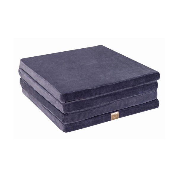 Šedomodrá dětská hrací podložka 120x120 cm – Meowbaby-image-2