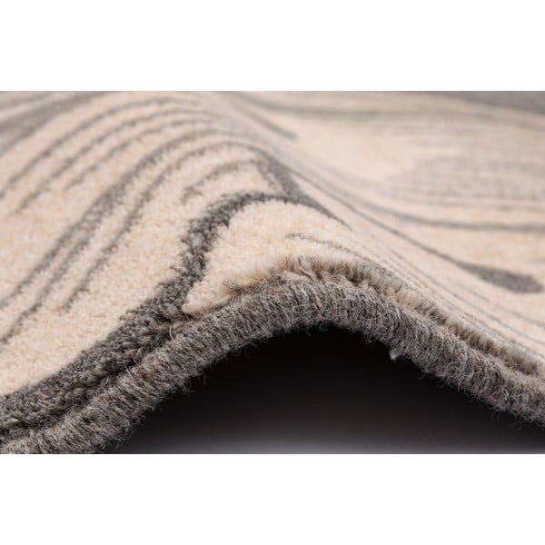 Šedo-béžový vlněný koberec 200x300 cm Thea anthracite – Agnella-image-2