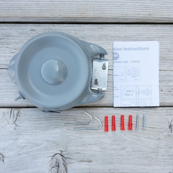 Šedý nástěnný sušák na prádlo 30 m – Addis-image-3