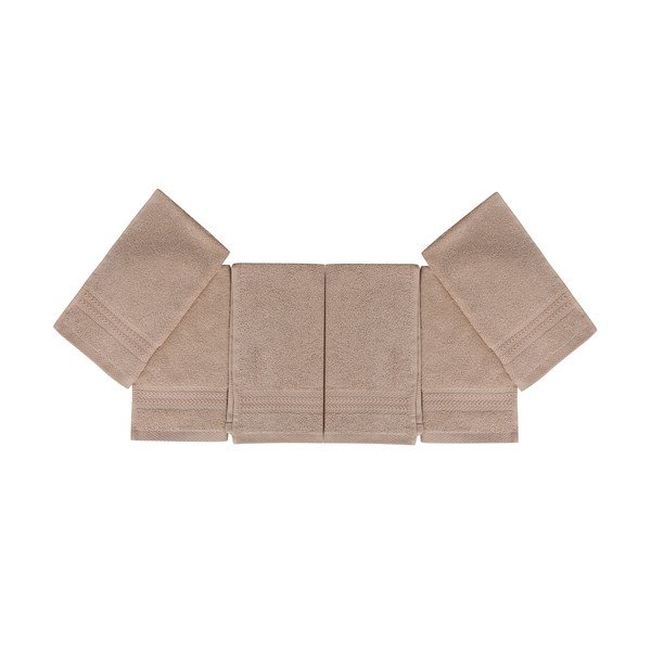 Sada 6 béžových ručníků do koupelny, 50 x 30 cm-image-2