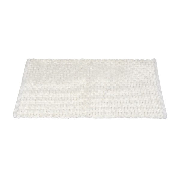 Bílá textilní koupelnová předložka 50x80 cm Ecoli – Wenko-image-2