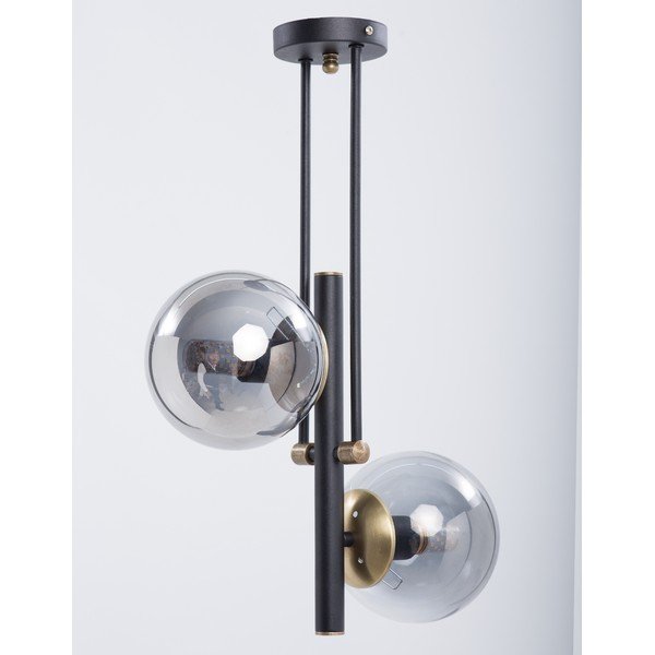 Černé stropní svítidlo se skleněným stínidlem ø 15 cm Libra – Squid Lighting-image-1