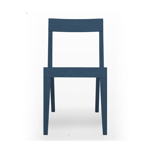 Modrá jídelní židle  z dubového dřeva  Another Brand Cubo