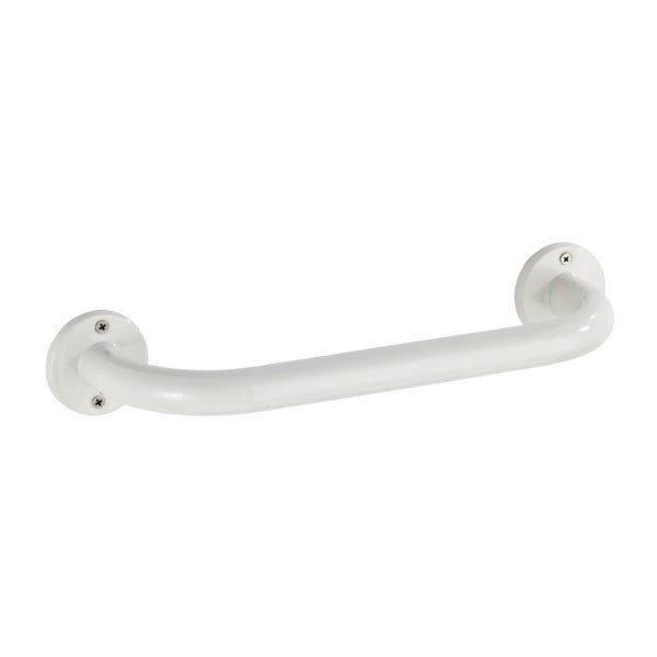 Bílé nástěnné držadlo do koupelny Wenko Basic, 30 cm