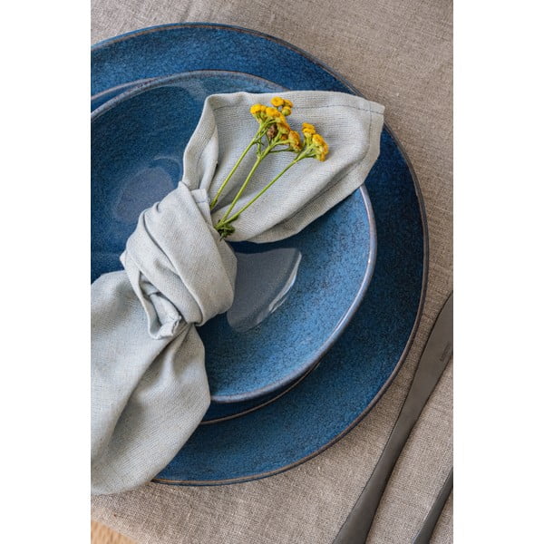 Tmavě modrá kameninová jídelní sada 16 ks Glosia - Bonami Selection-image-3