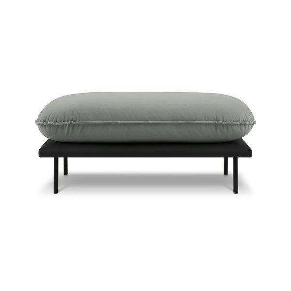 Šedý sametový taburet Auguste – Interieurs 86-image-2