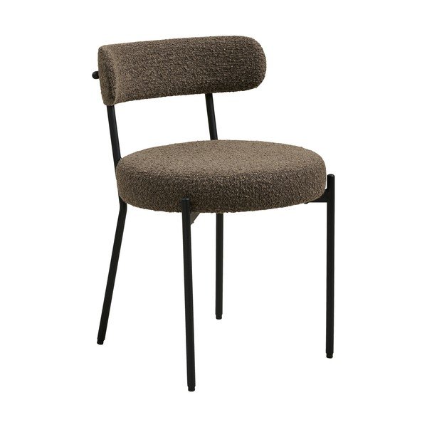 Hnědá čalouněná jídelní židle Badalona – House Nordic