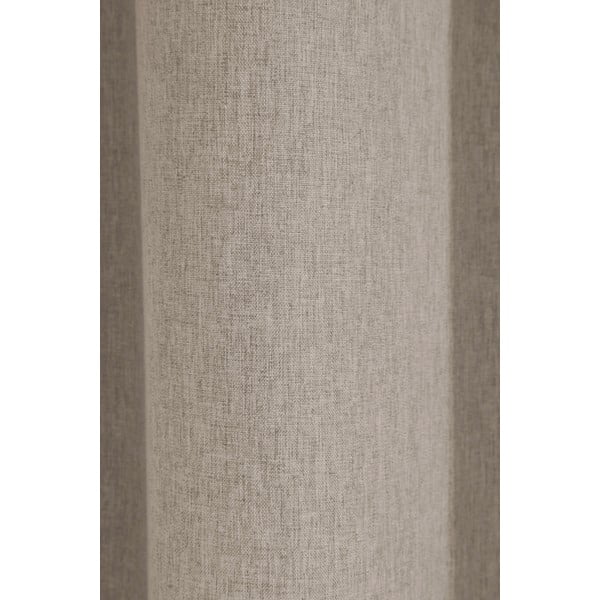 Hnědý závěs 135x245 cm Len Uni – Sehlbach-image-1