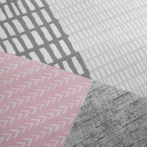 Růžové povlečení na jednolůžko 135x200 cm Larsson Geo – Catherine Lansfield-image-3