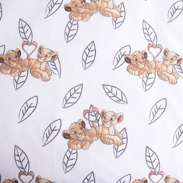 Světle žluté bavlněné dětské povlečení do postýlky 100x135 cm Lion King "Best Friends" – Jerry Fabrics-image-4