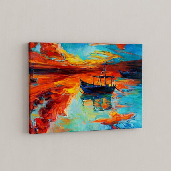 Obraz Loďka v divokém zálivu, 50x70 cm