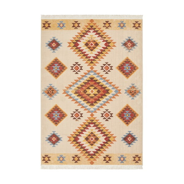 Oranžovo-béžový koberec s podílem recyklované bavlny Nouristan, 120 x 170 cm