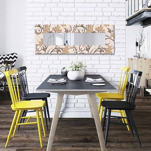 Nástěnné zrcadlo s dřevěným rámem 40x120 cm – Wallity-image-2