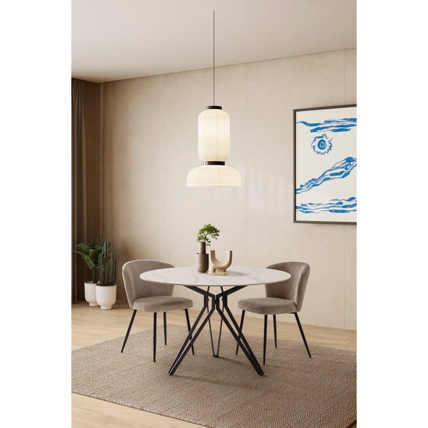 Béžové manšestrové jídelní židle v sadě 4 ks Megan – Marckeric-image-1