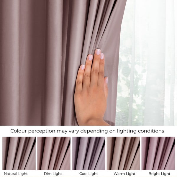 Světle hnědý sametový dimout závěs 140x270 cm Eyelets – Restilo-image-4