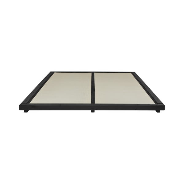 Dvoulůžková postel z borovicového dřeva s matrací a tatami Karup Design Dock Comfort Mat Black/Black, 160 x 200 cm-image-4