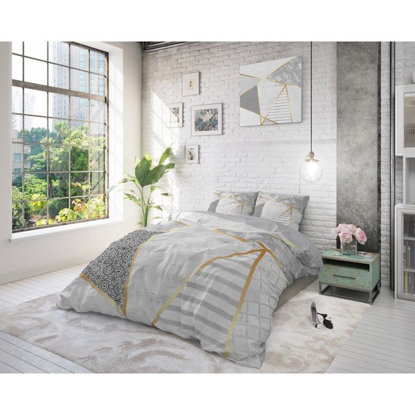 Bavlněné povlečení na dvoulůžko Pure Cotton Graphic, 200 x 200/220 cm-image-3