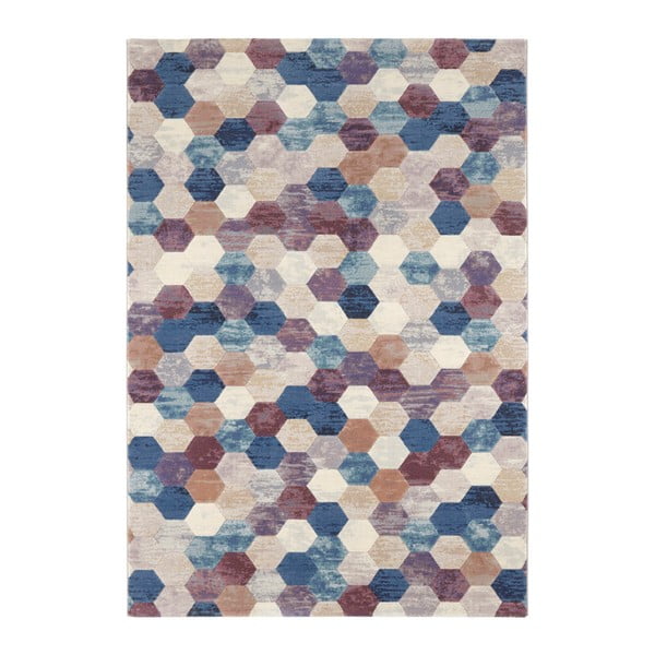 Modro-fialový koberec Elle Decoration Arty Manosque, 80 x 150 cm