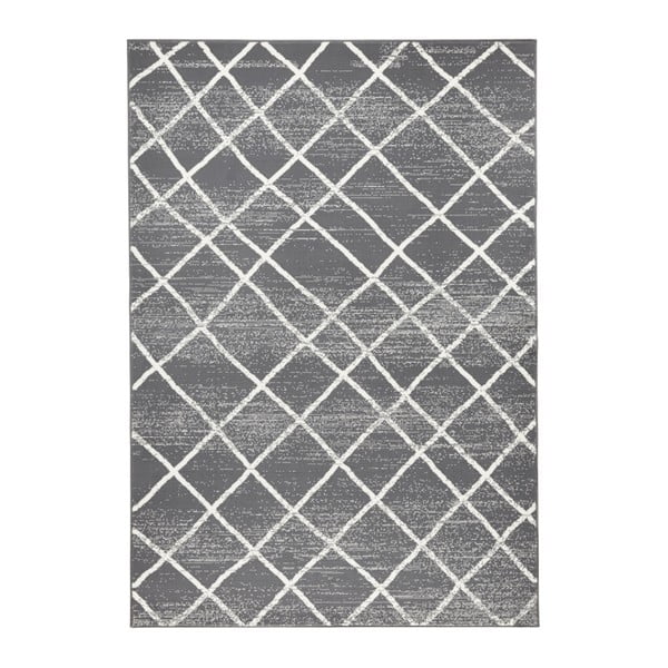 Tmavě šedý koberec Zala Living Rhombe, 140 x 200 cm