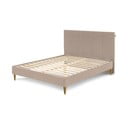 Béžová čalouněná dvoulůžková postel s roštem 180x200 cm Vivara – Bobochic Paris