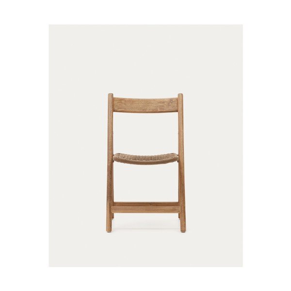 Dřevěná zahradní židle v hnědo-přírodní barvě Dandara – Kave Home-image-4