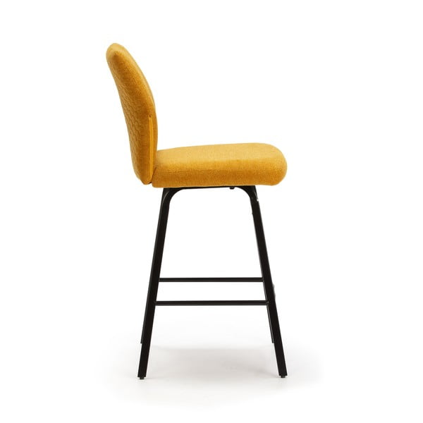 Barové židle v hořčicové barvě v sadě 4 ks 65 cm Bei – Marckeric-image-4