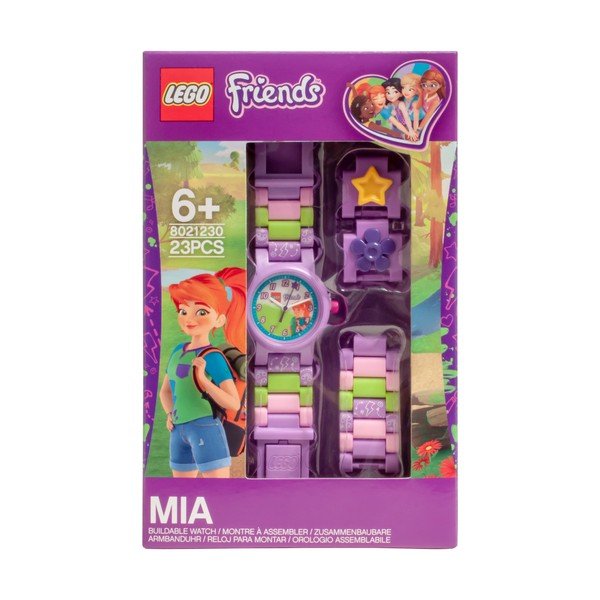 Fialové náramkové hodinky se skládacím řemínkem LEGO® Friends Mia-image-1