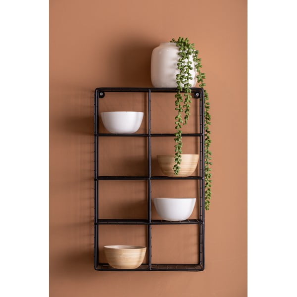 Černá patrová ocelová police 30 cm Reja – PT LIVING-image-1