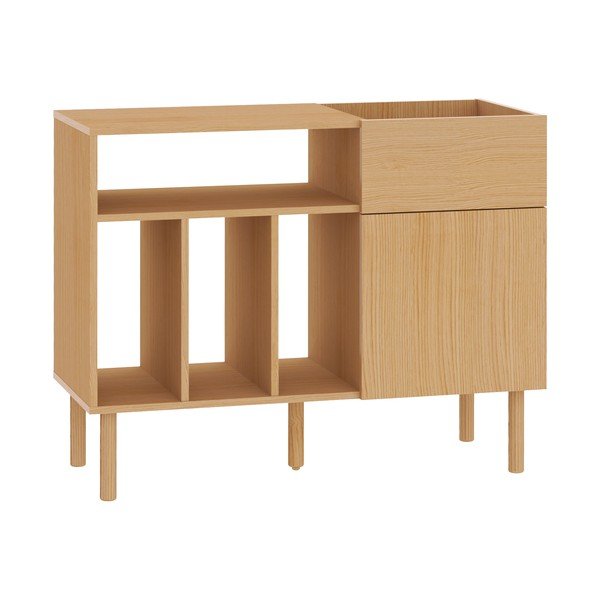 Nízká komoda na gramofonové desky v dekoru dubu 100x80 cm Viny - TemaHome-image-2