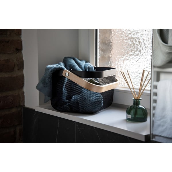 Černý organizér do koupelny s bambusovým držadlem Wenko Bambusa-image-4