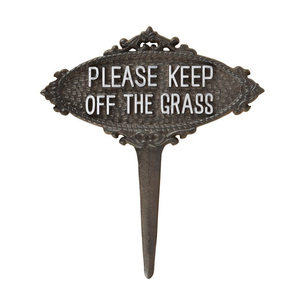 Kovový zahradní zápich Please Keep off the Grass – Esschert Design-image-1