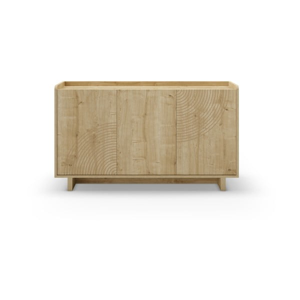 Komoda v dekoru dubu v přírodní barvě 140x80x40 cm Daira – Marckeric