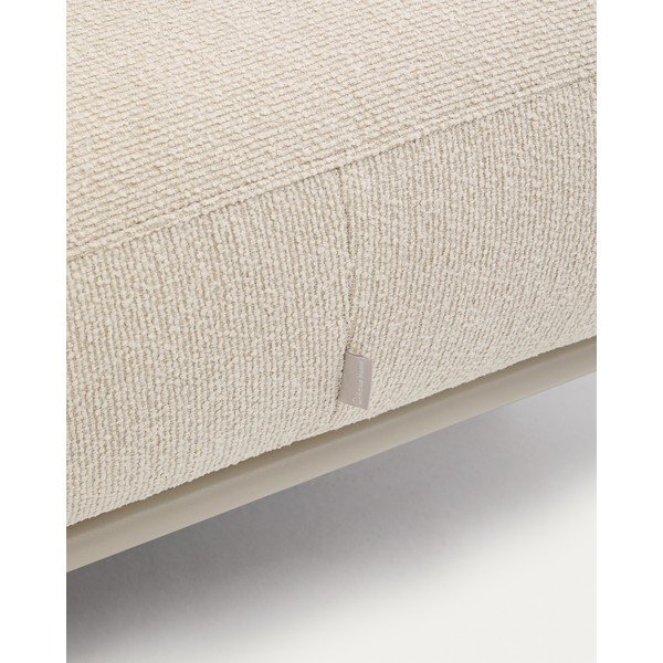 Béžová podnožka z textilie bouclé Aurum – Kave Home-image-3