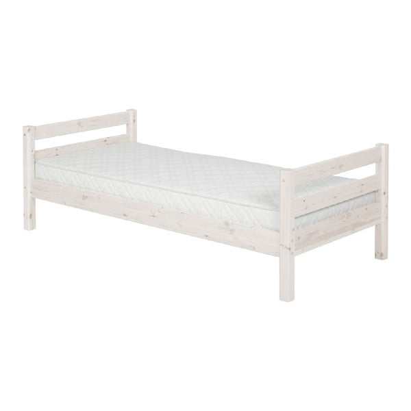 Bílá dětská postel z borovicového dřeva Flexa Classic, 90 x 200 cm